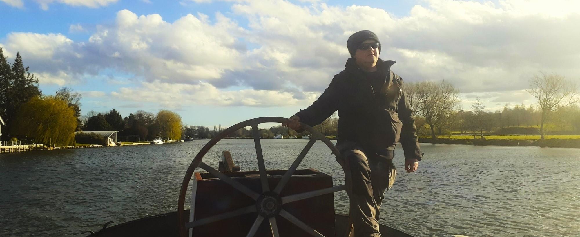 me on a boat