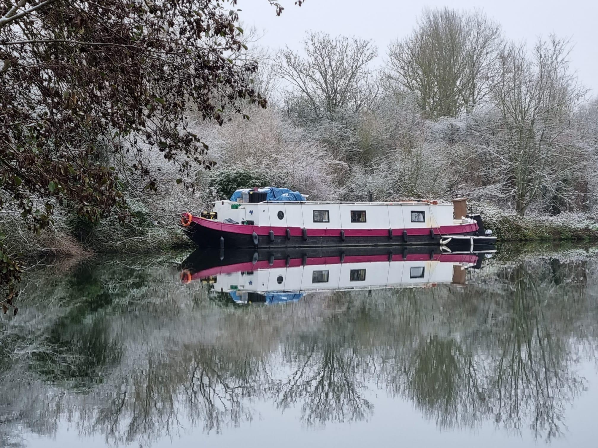 Winter Dutch Barge
